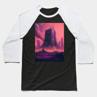 Apocalyptic City Ruins Baseball T-Shirt